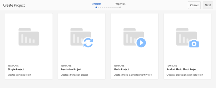 Assistant Créer un projet
