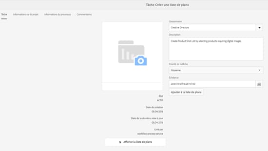 Chargement de la liste de plans