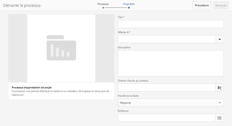 Workflow d’approbation de projet
