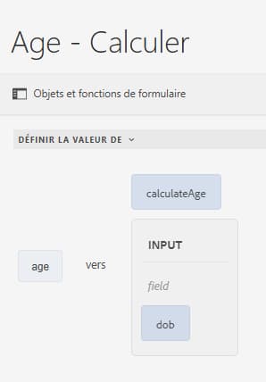 Fonction personnalisée Calculate Age (calcul de l’âge) dans l’éditeur de règles