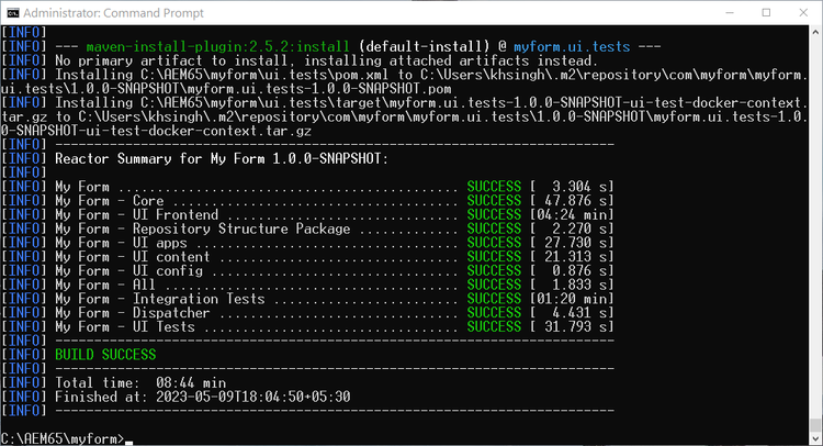 archetypebuild-success