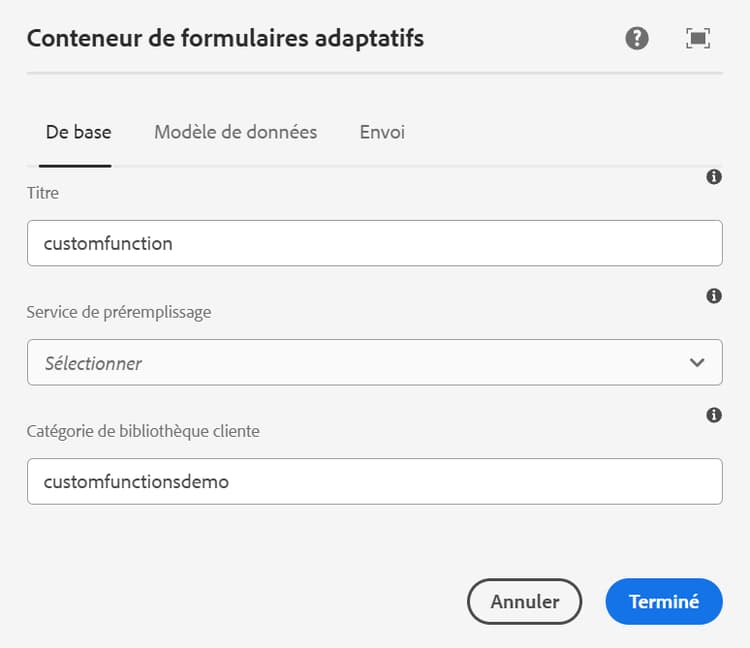 Ajout de la bibliothèque cliente de fonction personnalisée