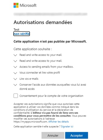 Permettre les autorisations