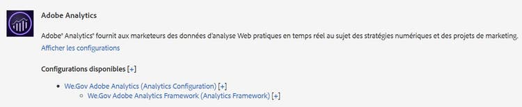 Configuration du service cloud Analytics