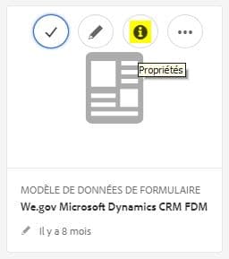 Propriétés de Dynamics CRM FDM