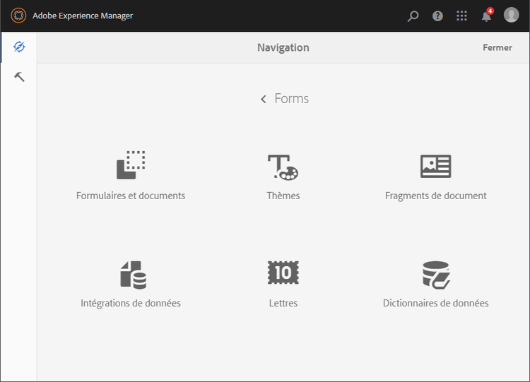 Console AEM Forms