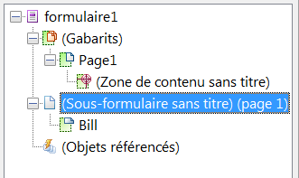 Sous-formulaire racine