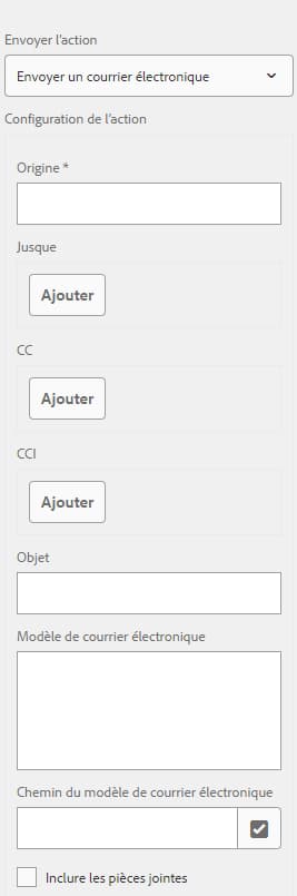 Actions Envoyer