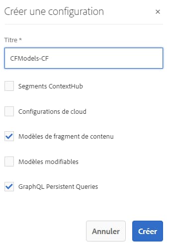 Définir la configuration