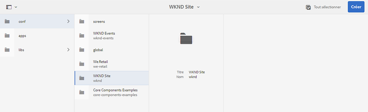 Emplacement de configuration de traduction