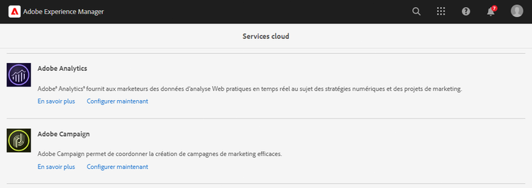 Configurer Adobe Campaign