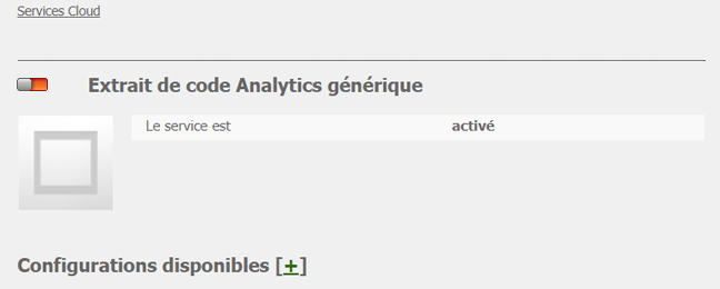 Extrait de code Analytics générique