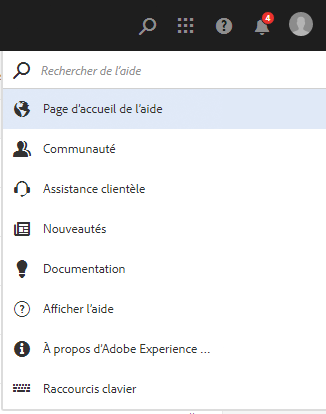 Barre d’outils de la console