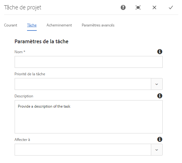 Configuration de l’étape du workflow