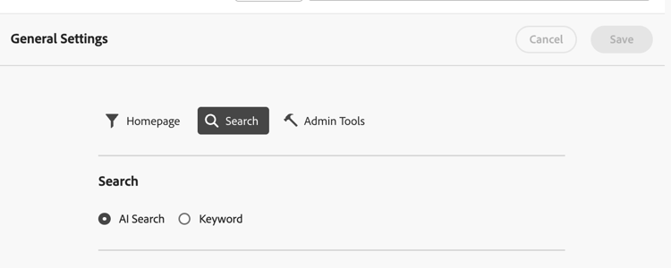 Recherche sémantique dans la vue Assets