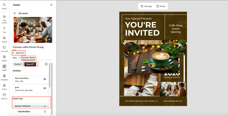 Affichage des rendus Dynamic Media