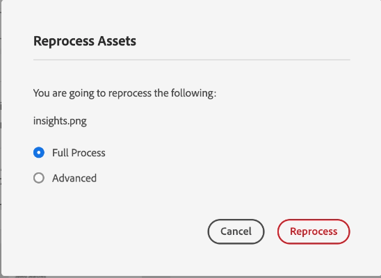 Retraitement des options Assets