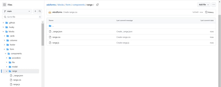 Ajouter le composant personnalisé pour la création