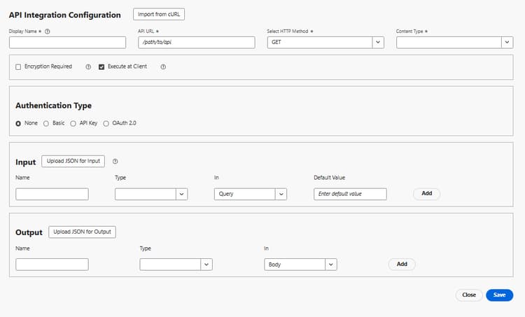 Configuration de l’intégration de l’API