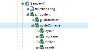 Structure de contenu d’une page de gestion de contenu web de formulaires adaptatifs