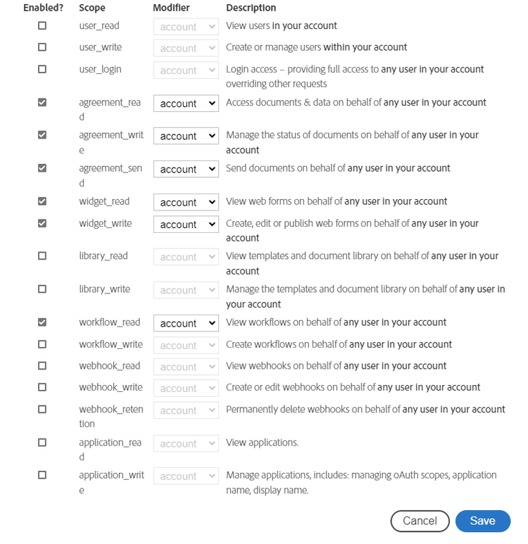 Configuration OAuth