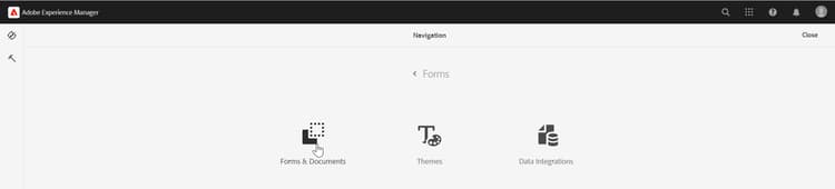 Sélectionner le Forms et les documents
