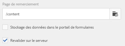 Activation de la validation côté serveur