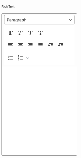 Capture d’écran du type de composant Zone de texte