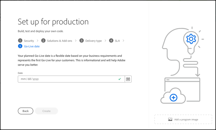 Définir la date de mise en production planifiée