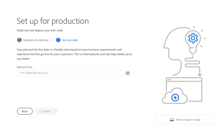 Définir la date de mise en production planifiée