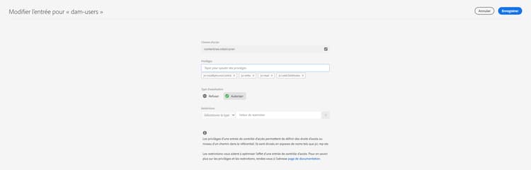 Enregistrez les modifications