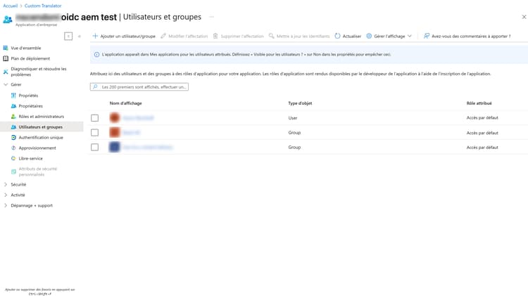 Ajout de groupe OIDC
