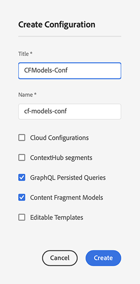 Définir la configuration