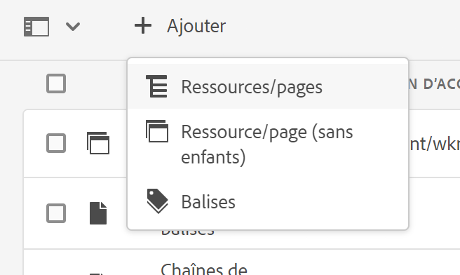 Ajouter des pages