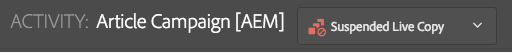 Live Copy suspendue