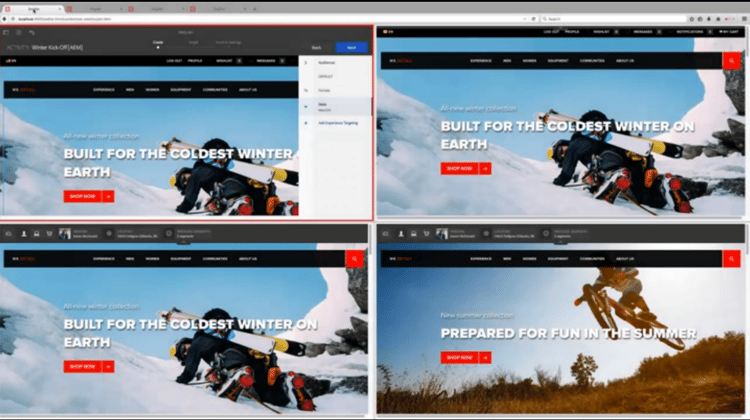 Versions de sites multiples