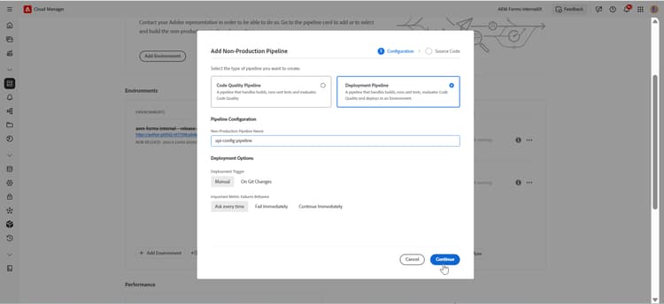Configurer le pipeline