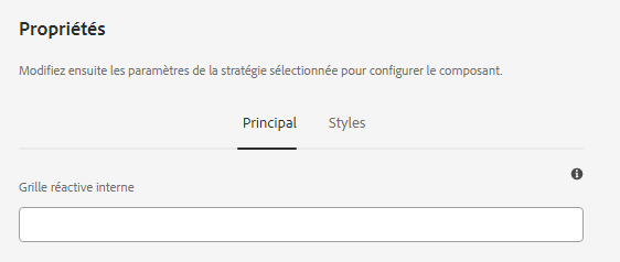 Boîte de dialogue de conception du composant de fragment de contenu d’e-mail