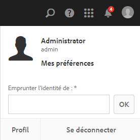 Experience Manager Interface avec les préférences utilisateur