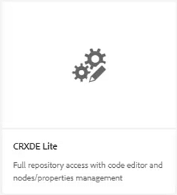 Icône du CRXDE Lite de l’interface utilisateur AEM