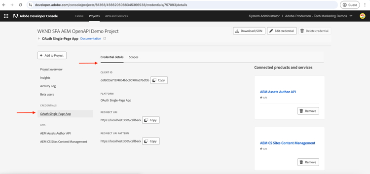 Configuration d’authentification