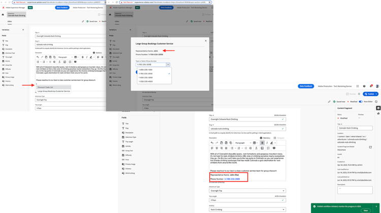 Badge de l’éditeur de texte enrichi
