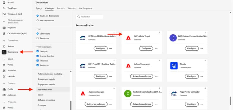 Destination Adobe Target
