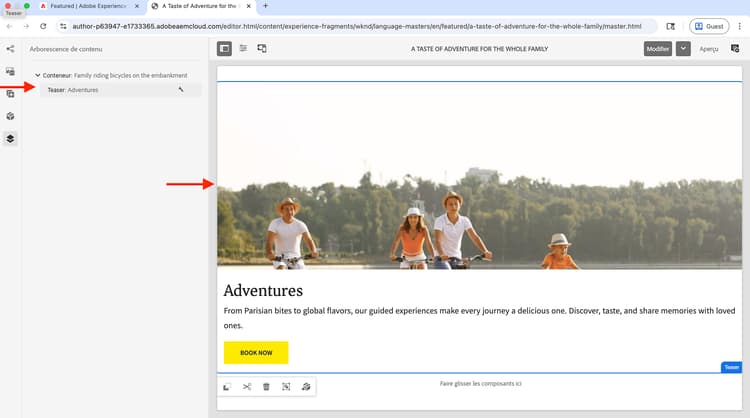Développer un fragment d’expérience