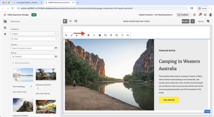 Suppression du composant de teaser