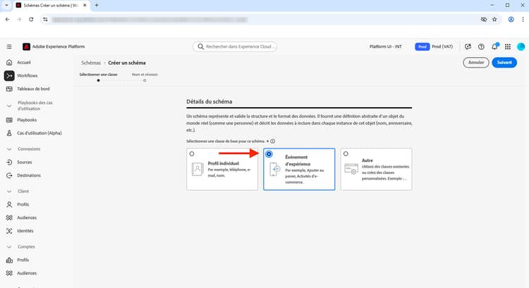 Assistant Créer un schéma