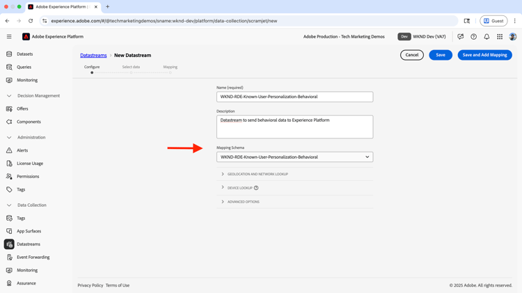 Configurer le flux de données