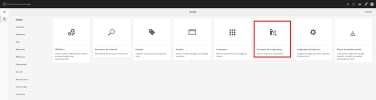 Menu Outils