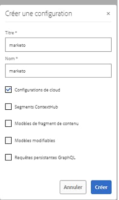 Conteneur de configurations