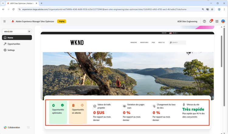 Résumé du site de Sites Optimizer